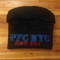PFC NYC - Black Hoody - Blue/Red Design
