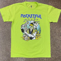 PF Maiden - Neon Green T-Shirt - Blue Design