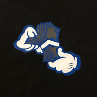 Money Hands - Black T-Shirt - Blue/ White/ Grey Design