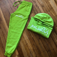 Arabic - Lime Sweatsuit - White Design