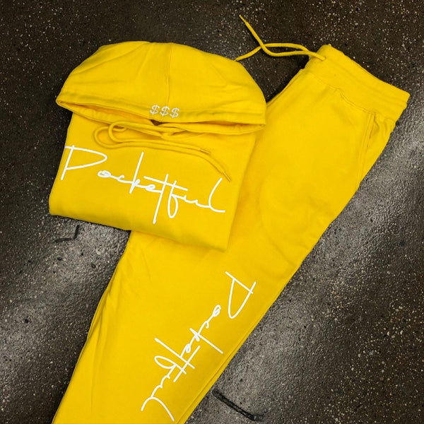 Script - Yellow Sweatsuit - White Design