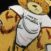 PF Bear - Black Premium Oversized Crewneck - White Design